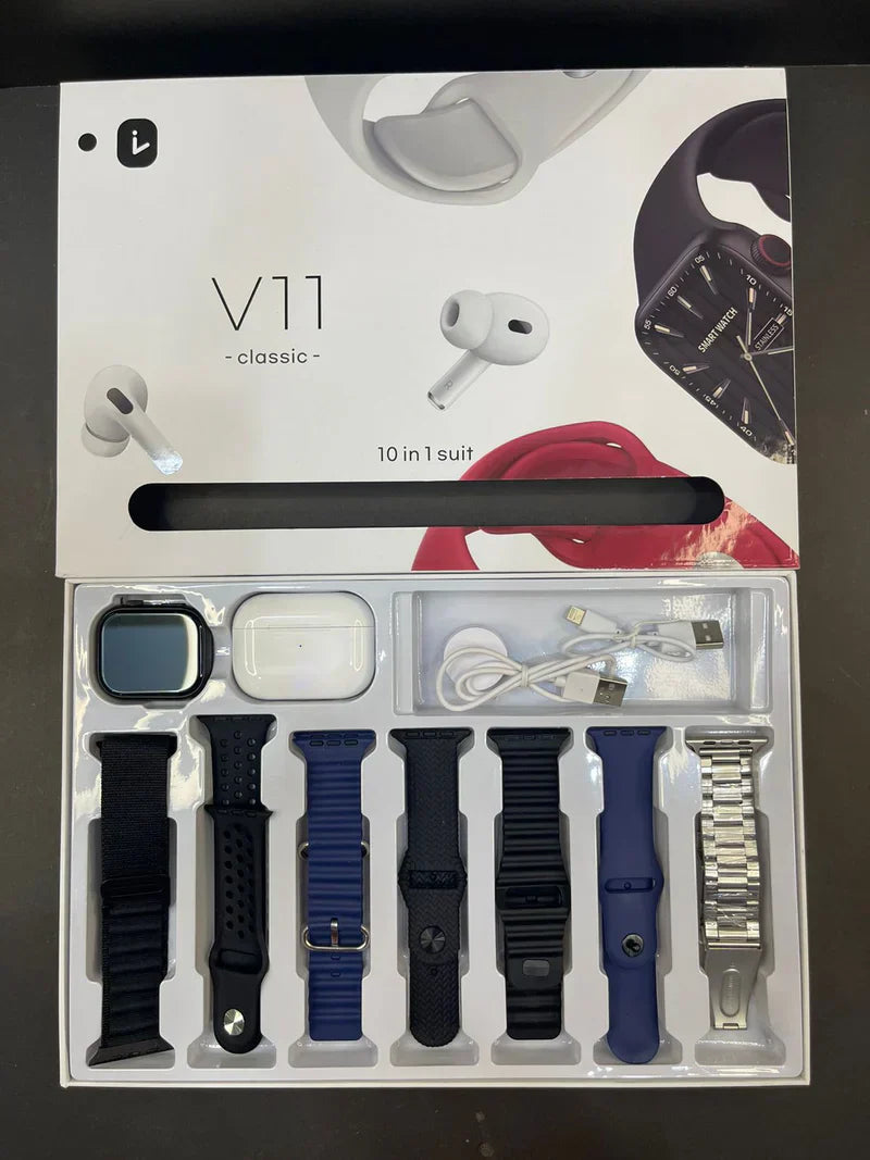 V11 Smart Watch 10 in 1  (High Quality) ⭐