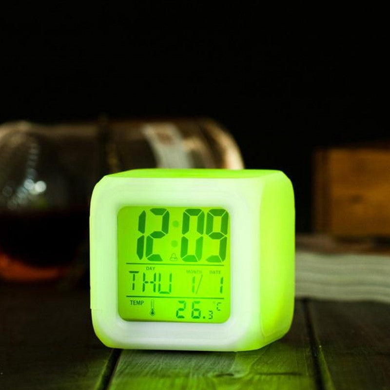 7 LED Colors Changing Digital Alarm Clock